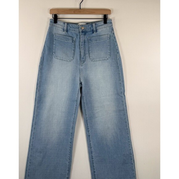 Rollas Womens Jeans Blue Denim High Rise Wide Leg G Day Mate Medium Wash Size 30 - Picture 7 of 13